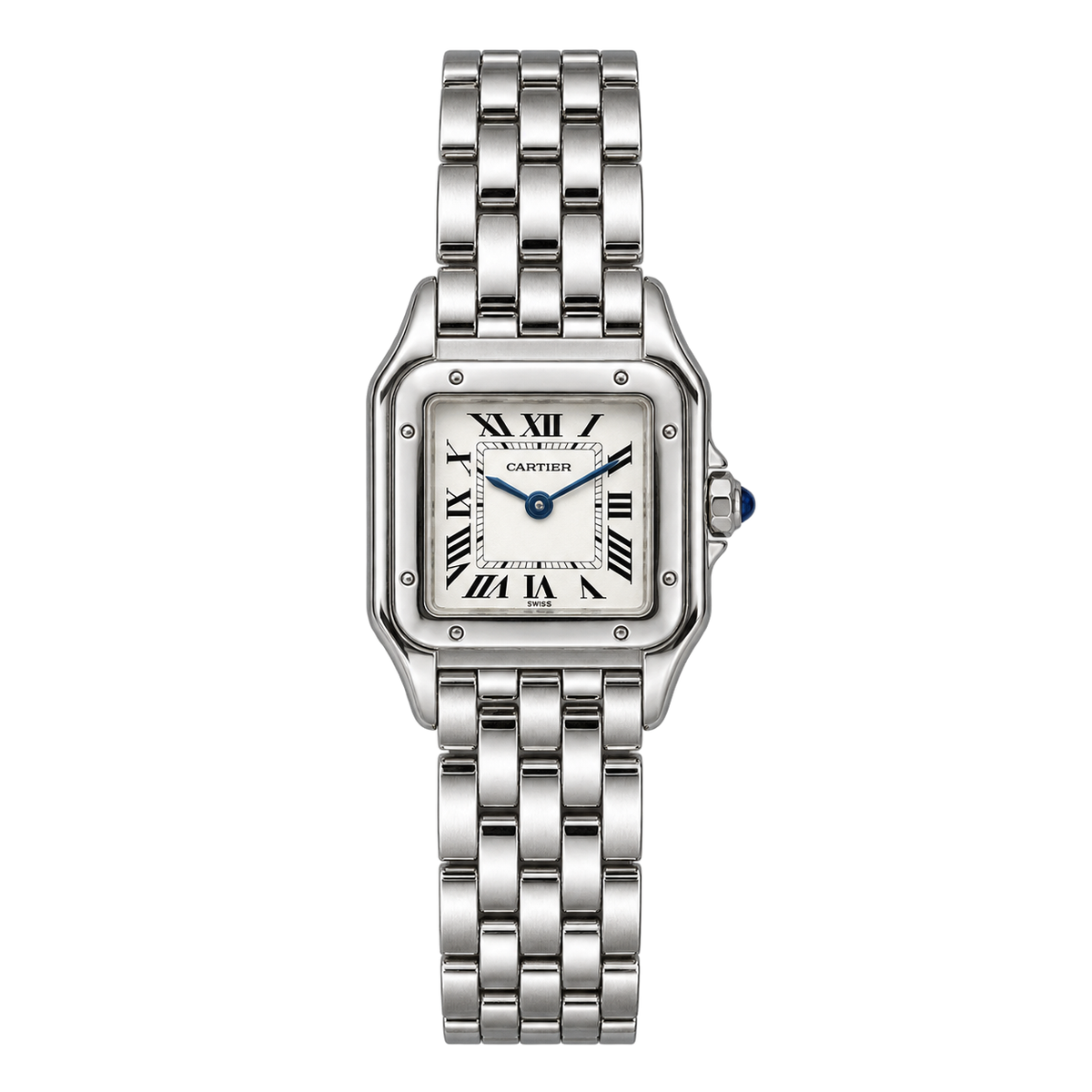 Cartier Panthère de Cartier — Stainless Steel, White Dial & Steel Bracelet, Medium