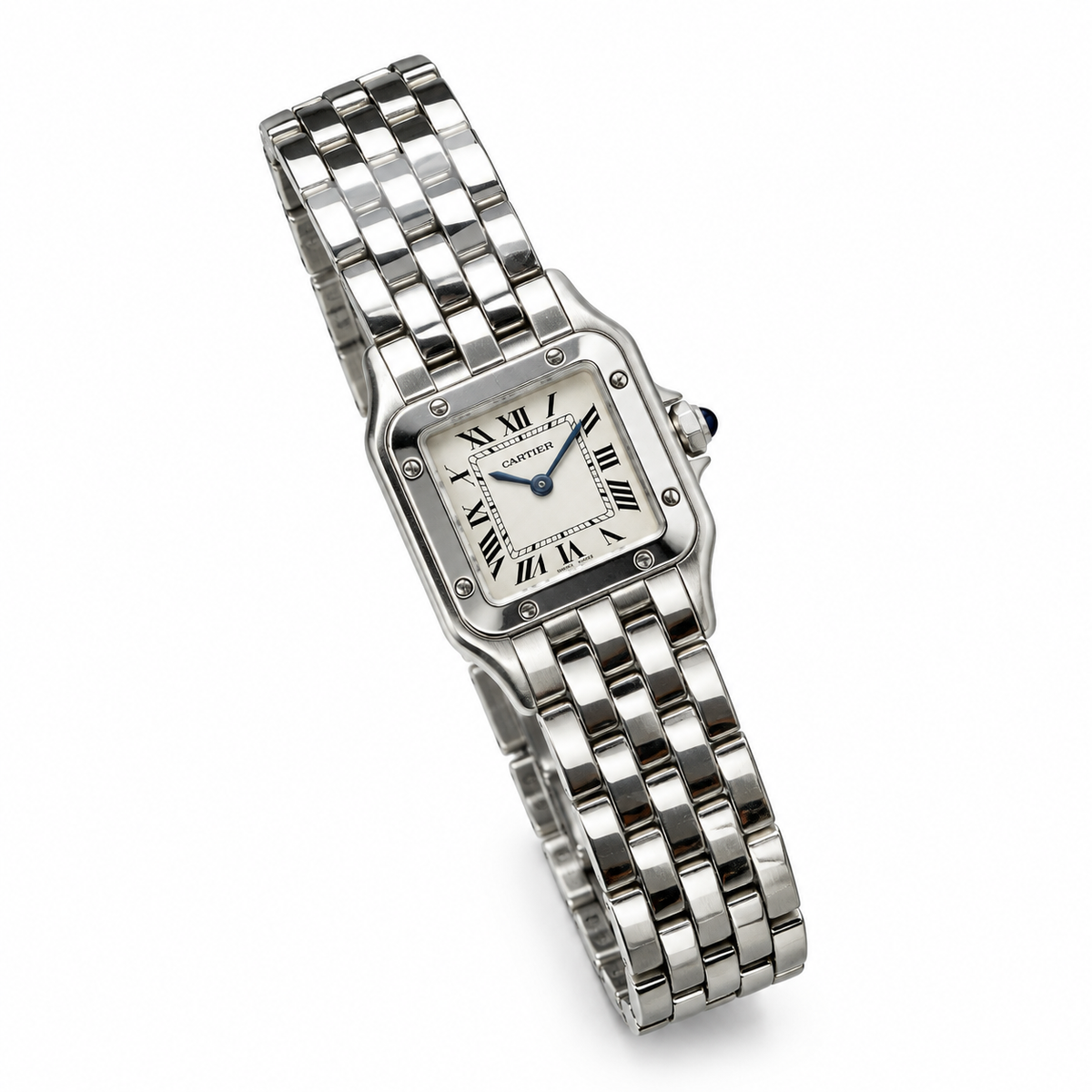 Cartier Panthère de Cartier Large — Steel, Silver Dial, Roman Numerals & Steel Bracelet, Quartz