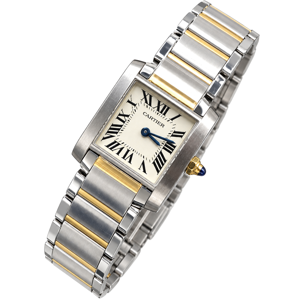 Cartier Tank Française Medium Steel Yellow Gold Two-Tone Bracelet Watch – KDY