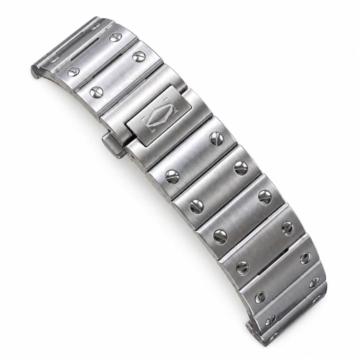 Cartier Santos Automatic Grey Dial Stainless Steel Bracelet Luxury Watch Swiss Made