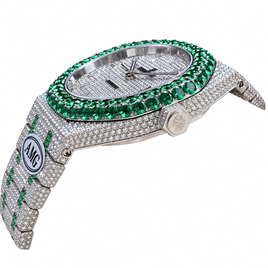 Audemars Piguet Royal Oak Iced Out – Diamond & Emerald AMG