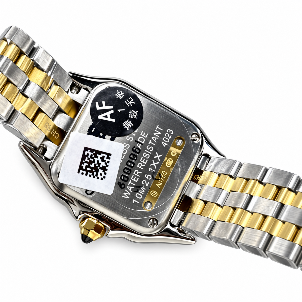 Cartier Panthère de Cartier Small — Steel & Yellow Gold, Diamond Bezel, Silver Dial & Two-Tone Bracelet, Women