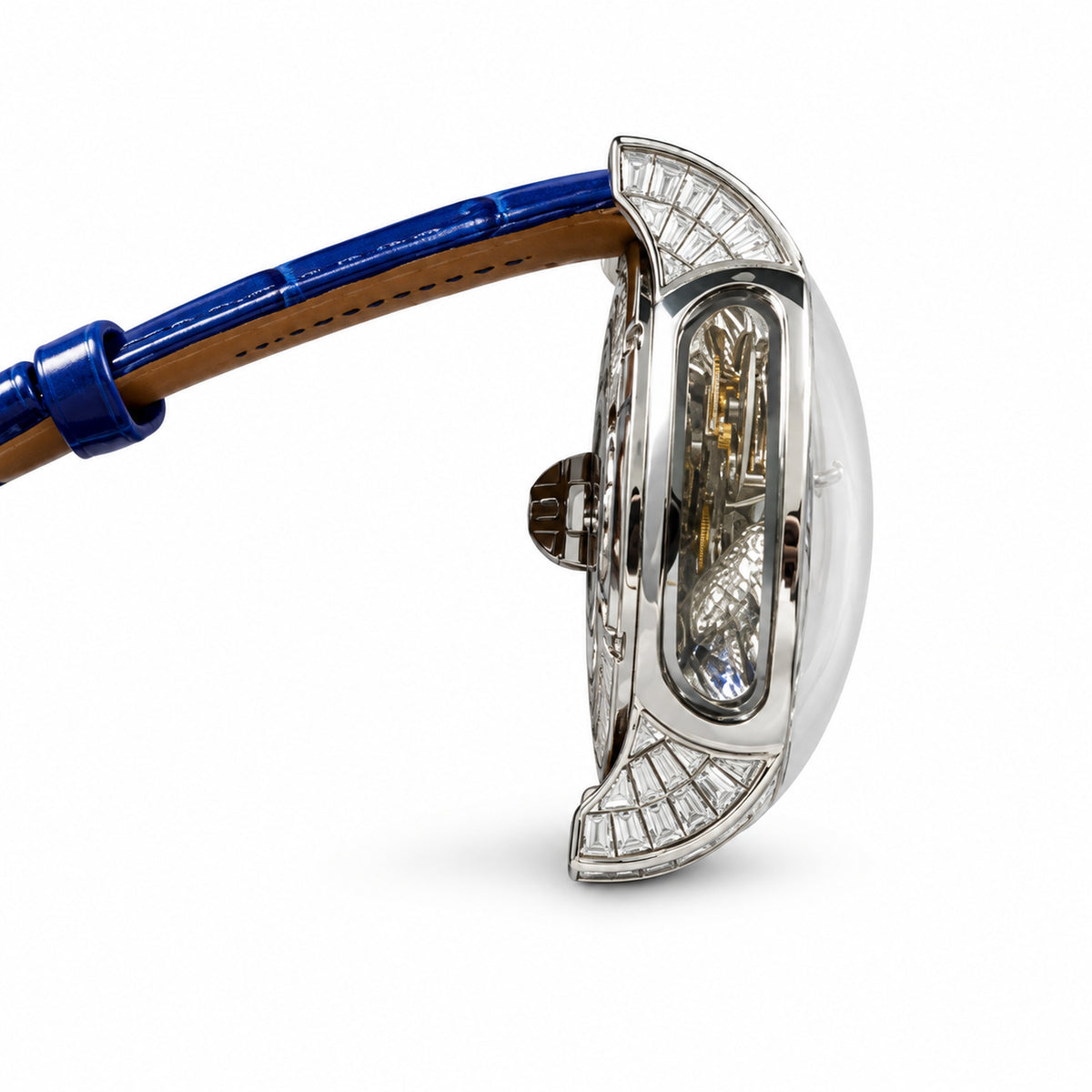 Jacob & Co. Astronomia Dragon White Gold Diamond Tourbillon Sapphire Blue Leather Watch