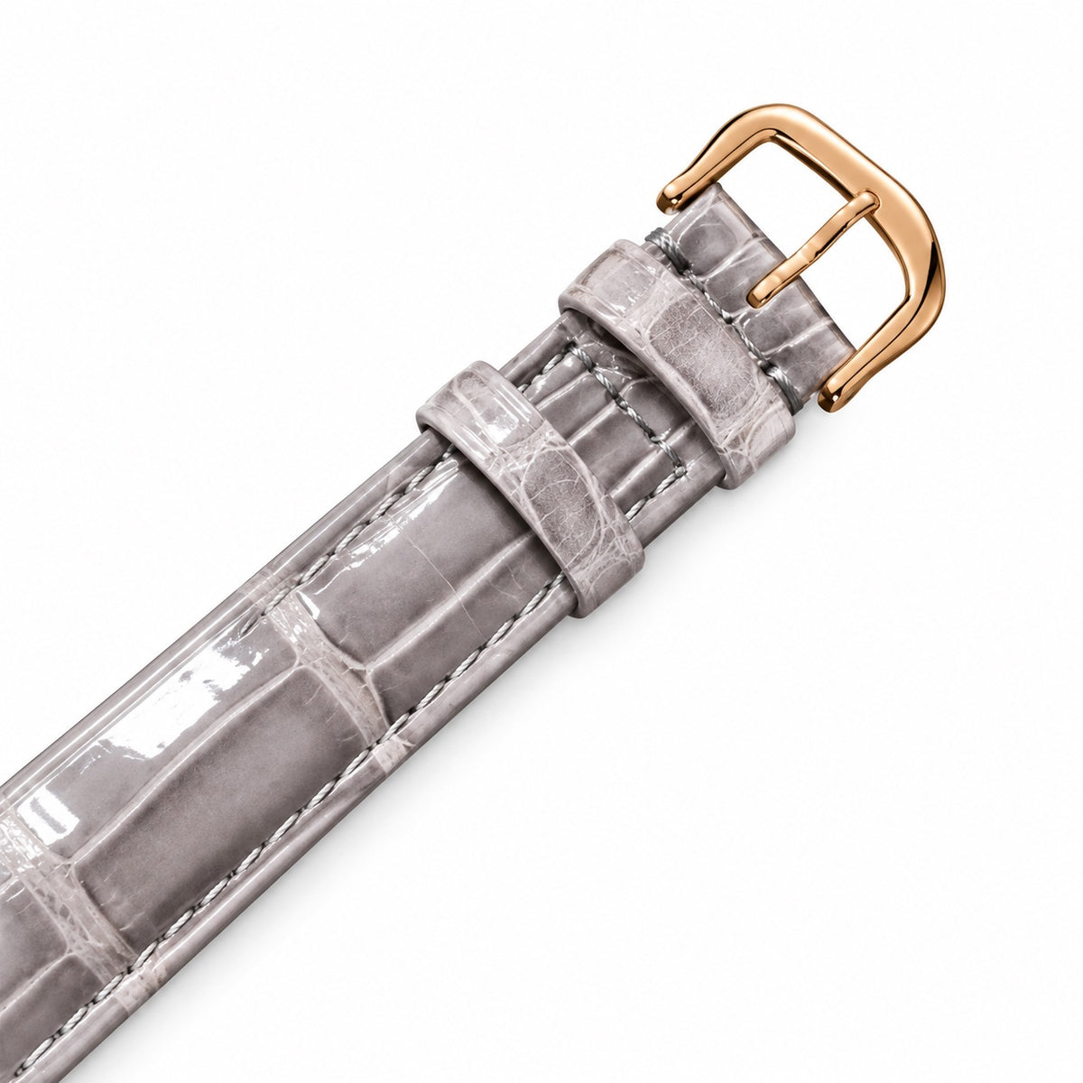 Cartier Ronde Louis Cartier — Rose Gold, White Dial & Grey Alligator Strap