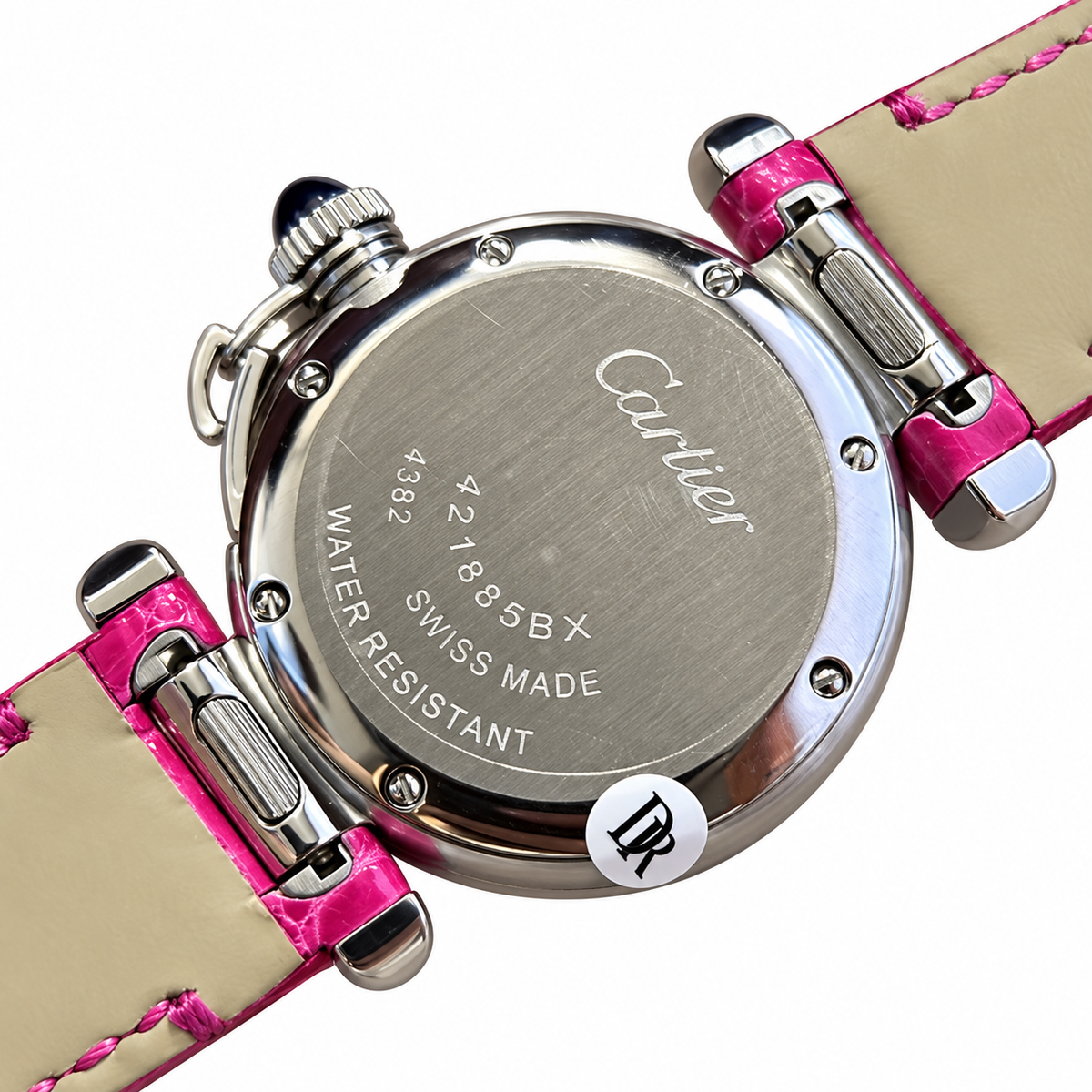 Cartier Pasha de Cartier — Gold Bezel & Pink Leather Strap
