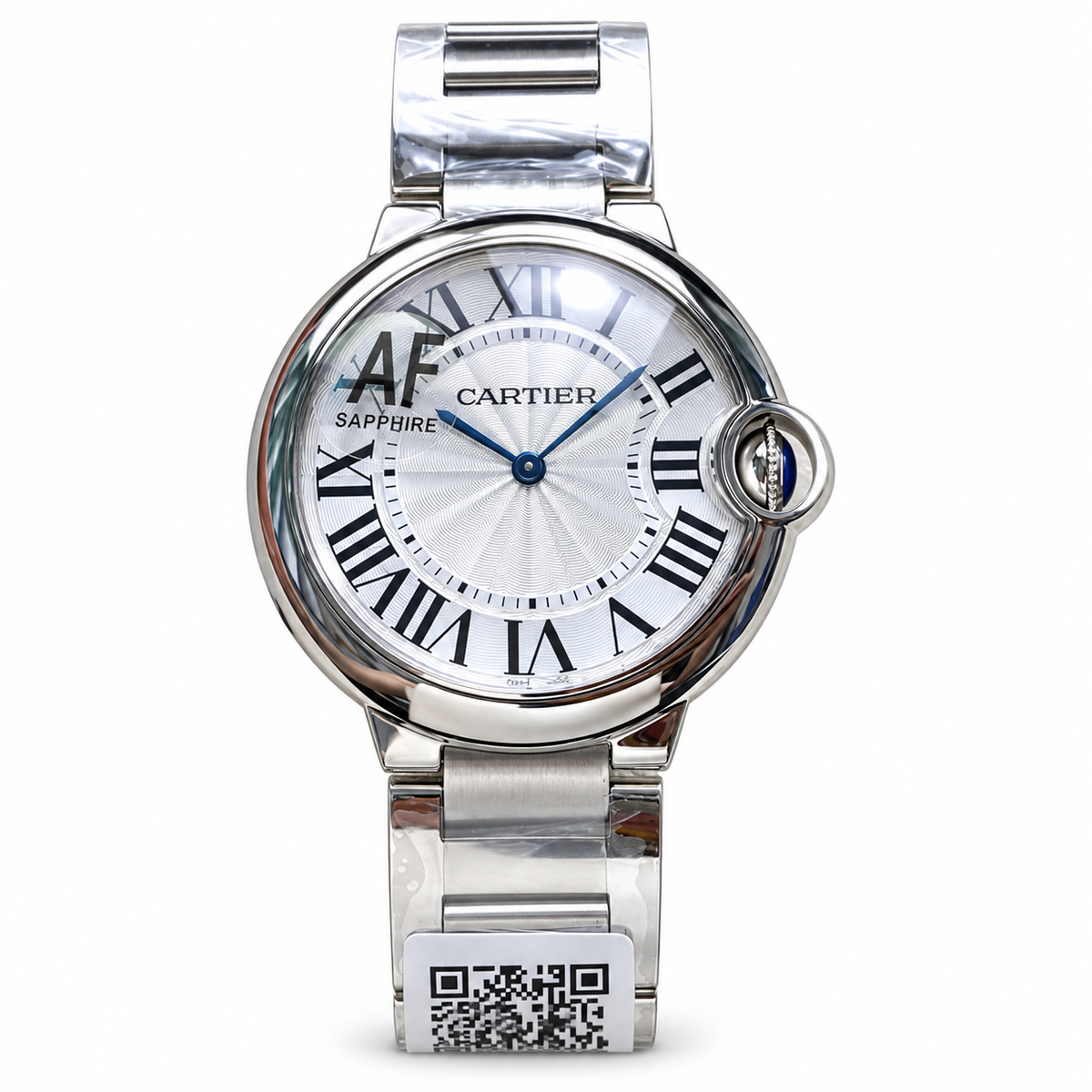 Cartier Ballon Bleu 33mm — Stainless Steel, Silver Dial & Steel Bracelet