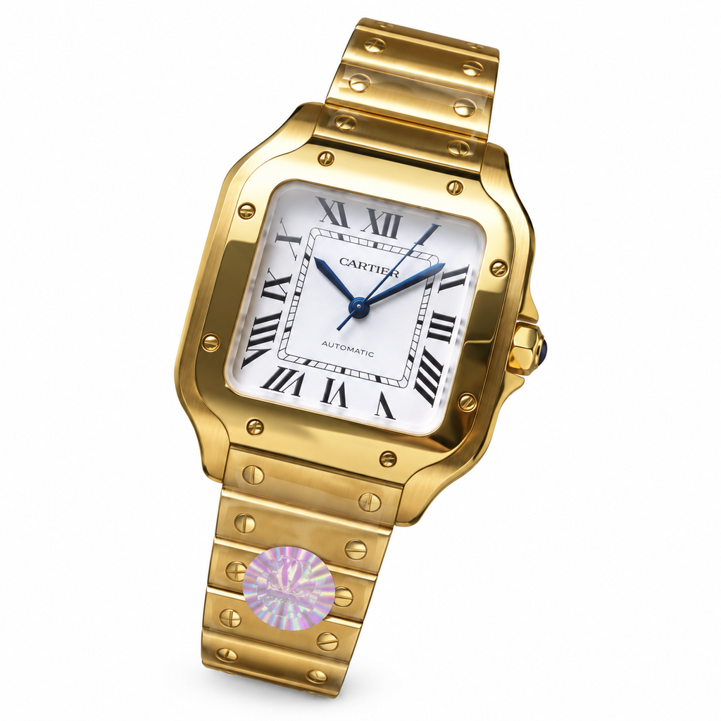 Cartier Santos de Cartier Automatic — Full 18K Yellow Gold Case & Bracelet