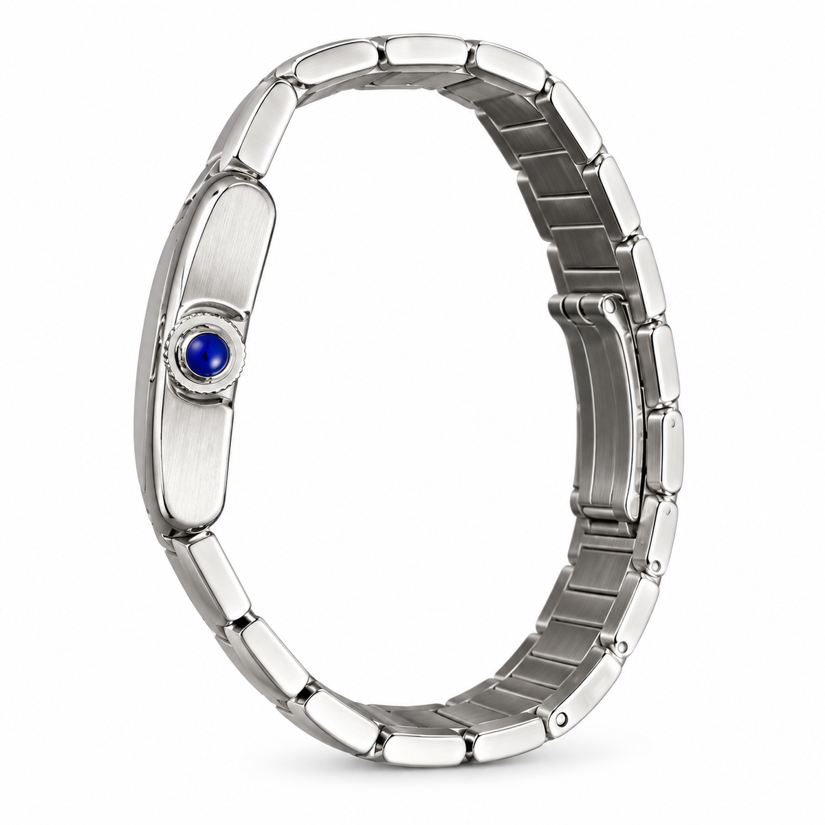 Cartier Tank Anglaise — Steel, Diamond Dial & Steel Bracelet