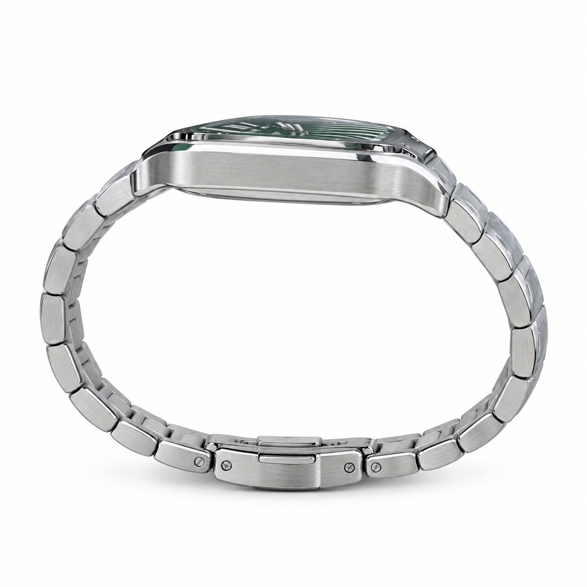 Cartier Santos Large Steel Green Dial Automatic Bracelet Watch – KDY