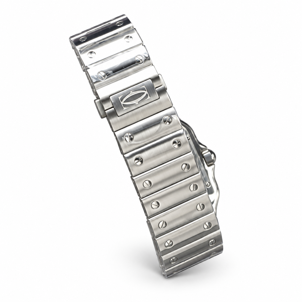 Cartier Santos Large Steel White Dial Date Automatic Watch – KDY