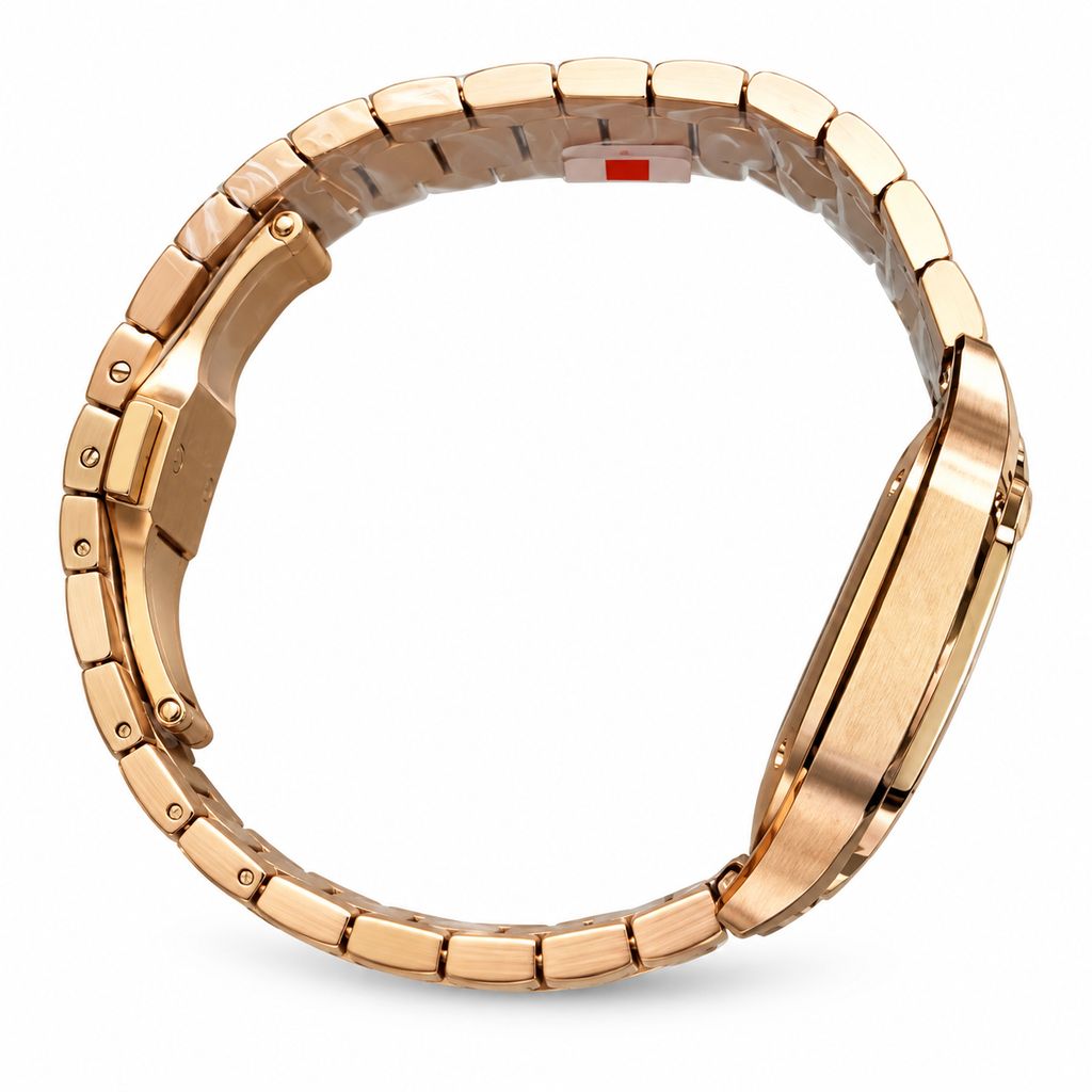 Cartier Santos Large — 18K Rose Gold, White Dial, Roman Numerals & Rose Gold Bracelet, Automatic