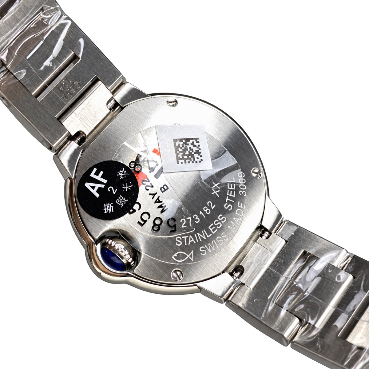 Cartier Ballon Bleu 33mm — Stainless Steel, Diamond Hour Markers & Steel Bracelet