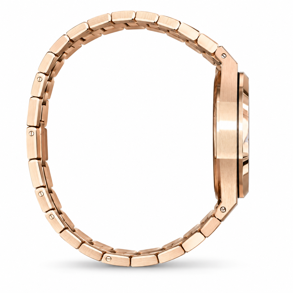Audemars Piguet Royal Oak Rose Gold White Dial Integrated Bracelet Automatic Watch