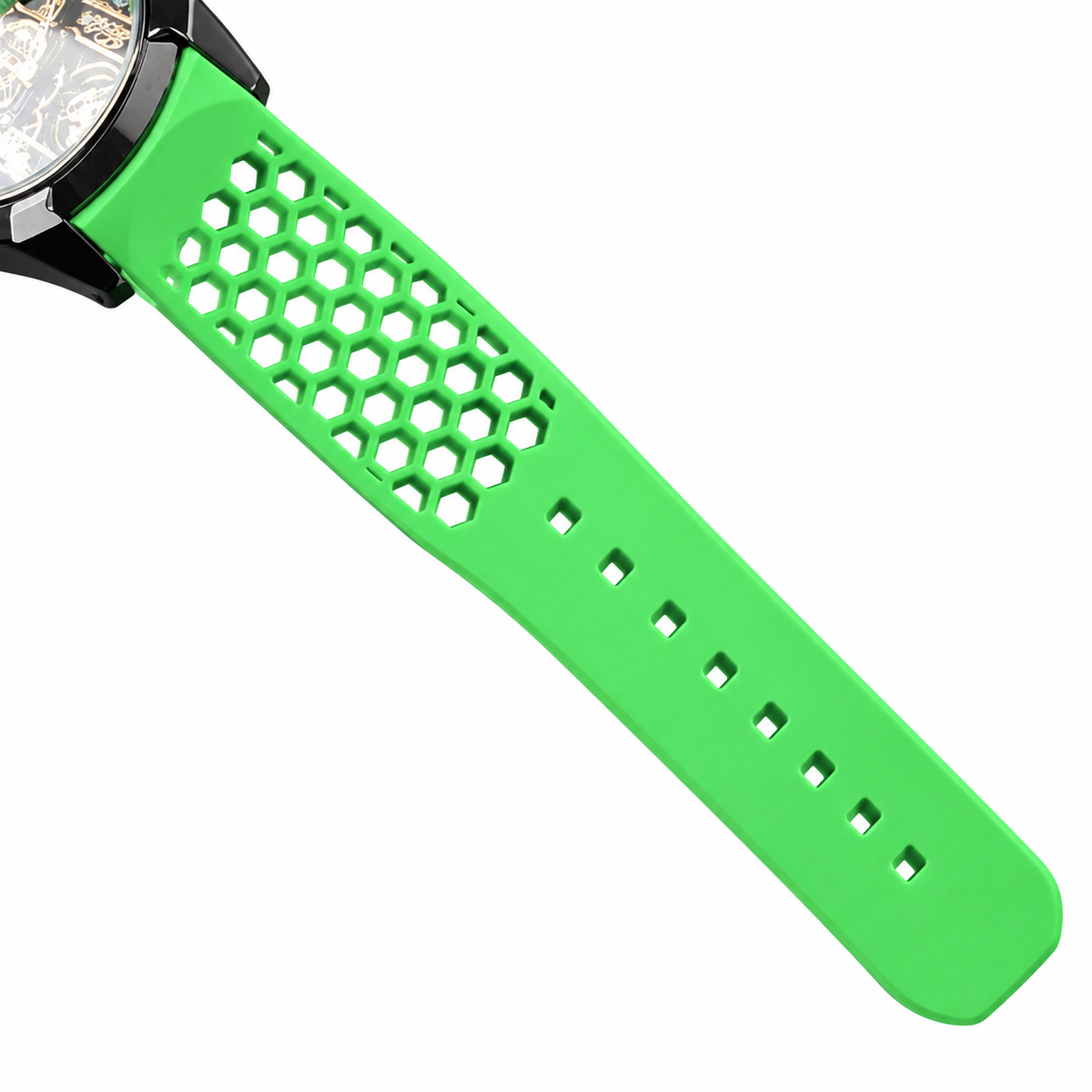 Jacob & Co. Epic X Pelé Tourbillon Skeleton Green Rubber Watch