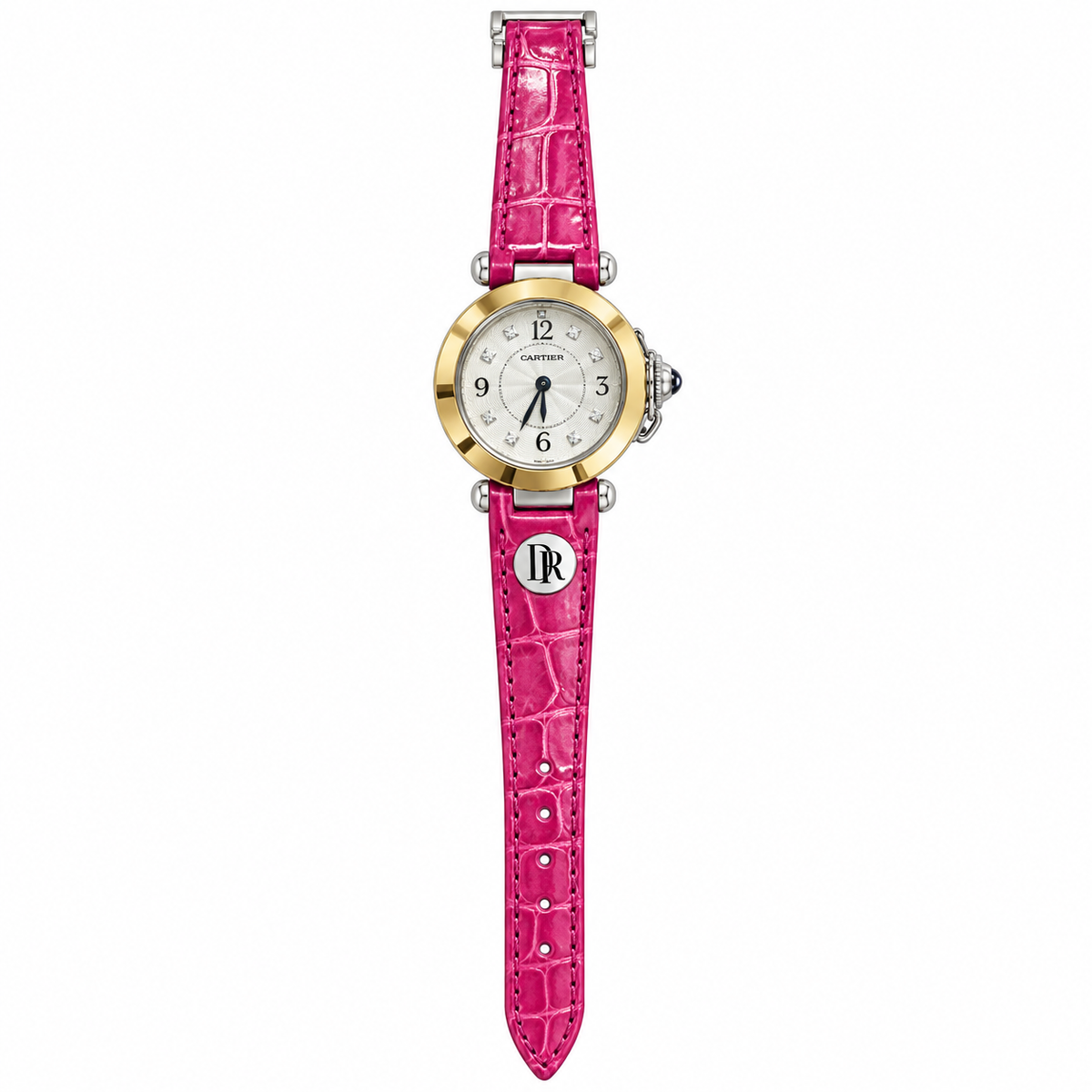 Cartier Pasha de Cartier — Gold Bezel & Pink Leather Strap