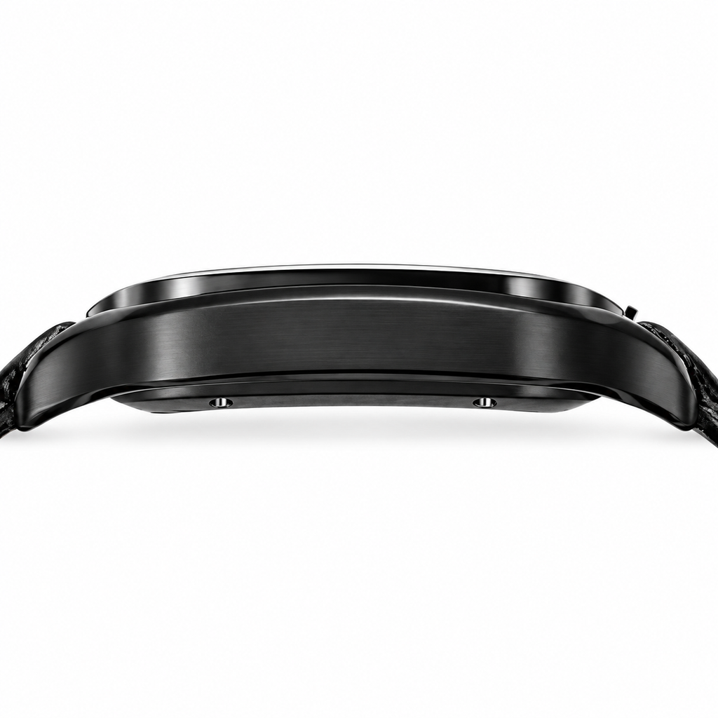 Cartier Santos de Cartier Skeleton Automatic — Full Black ADLC, Skeleton Dial & Black Alligator Strap, Large