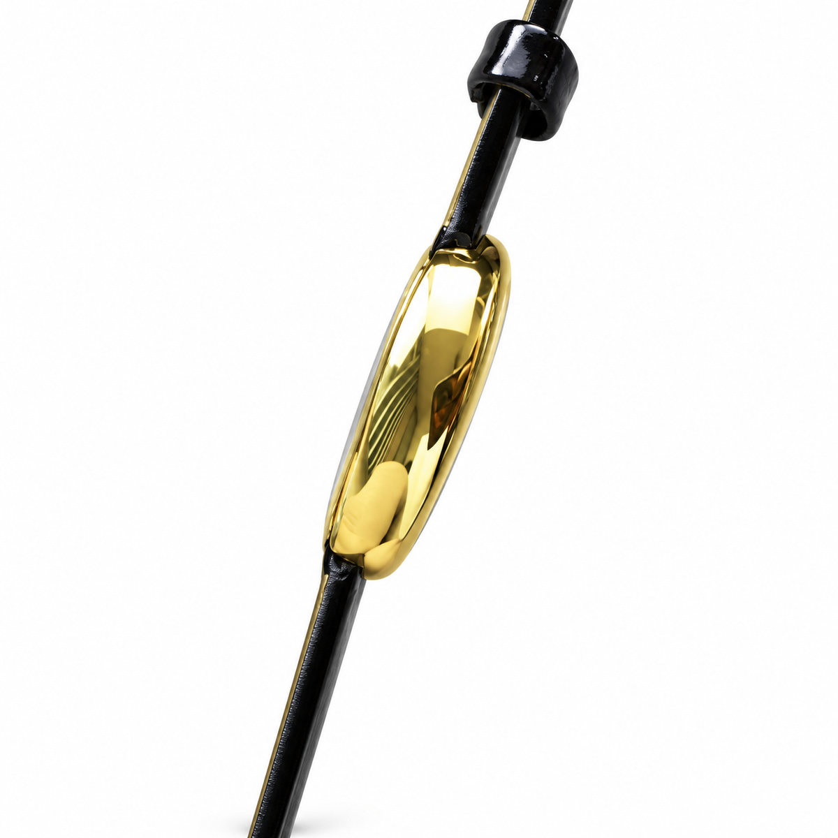 Cartier Baignoire Yellow Gold Ivory Dial Black Strap Watch – KDY