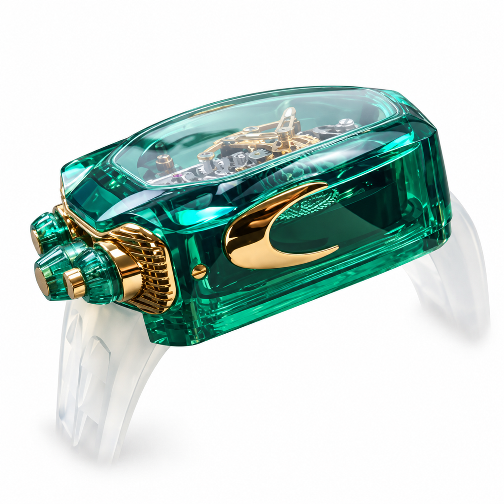 Jacob & Co. x Bugatti Chiron Green Sapphire Crystal Tourbillon Watch
