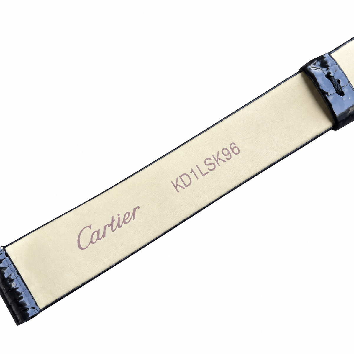 Cartier Baignoire Vintage — 18K Yellow Gold, Cream Dial, Roman Numerals & Black Leather Strap, Women