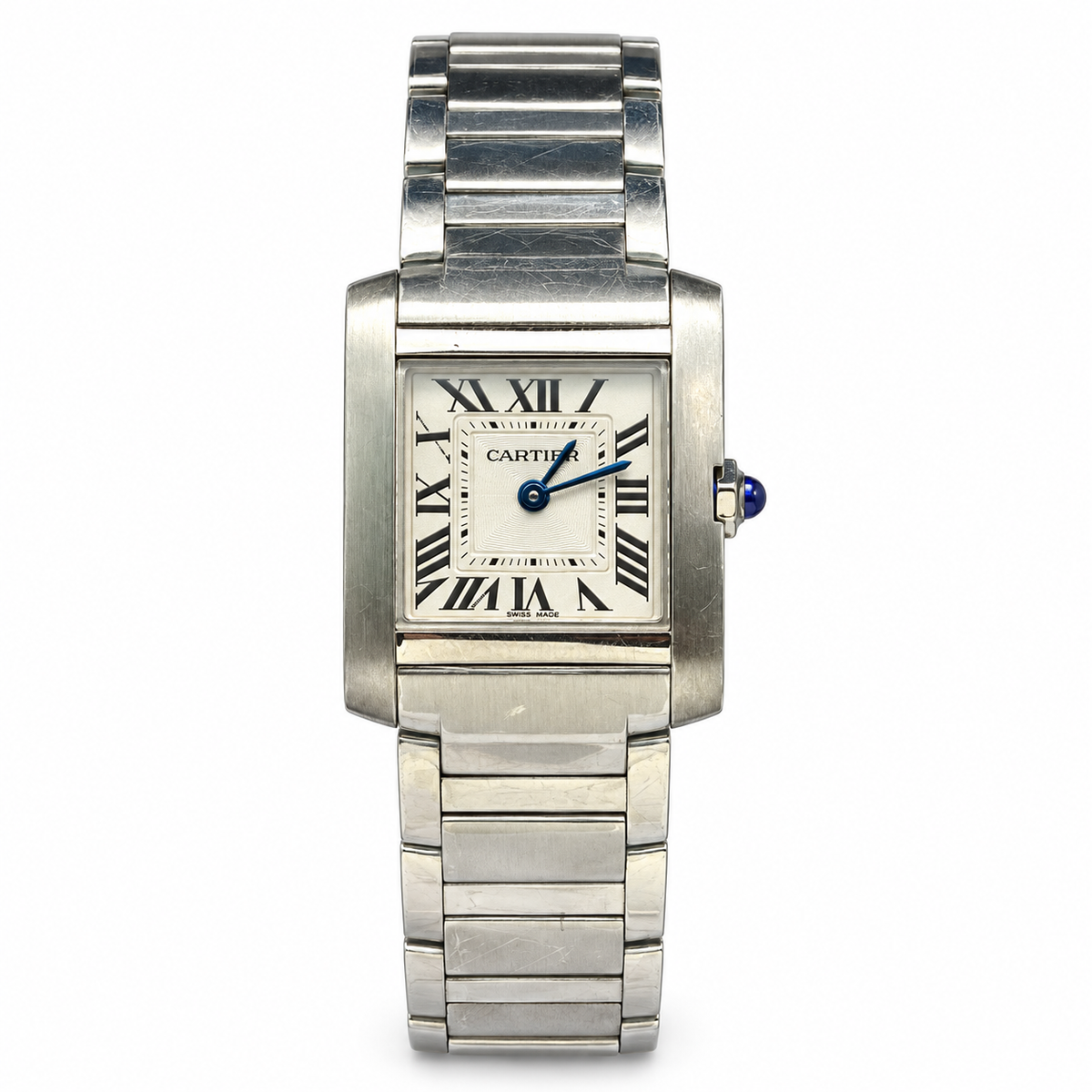 Cartier Tank Française Steel White Dial Bracelet Watch – KDY