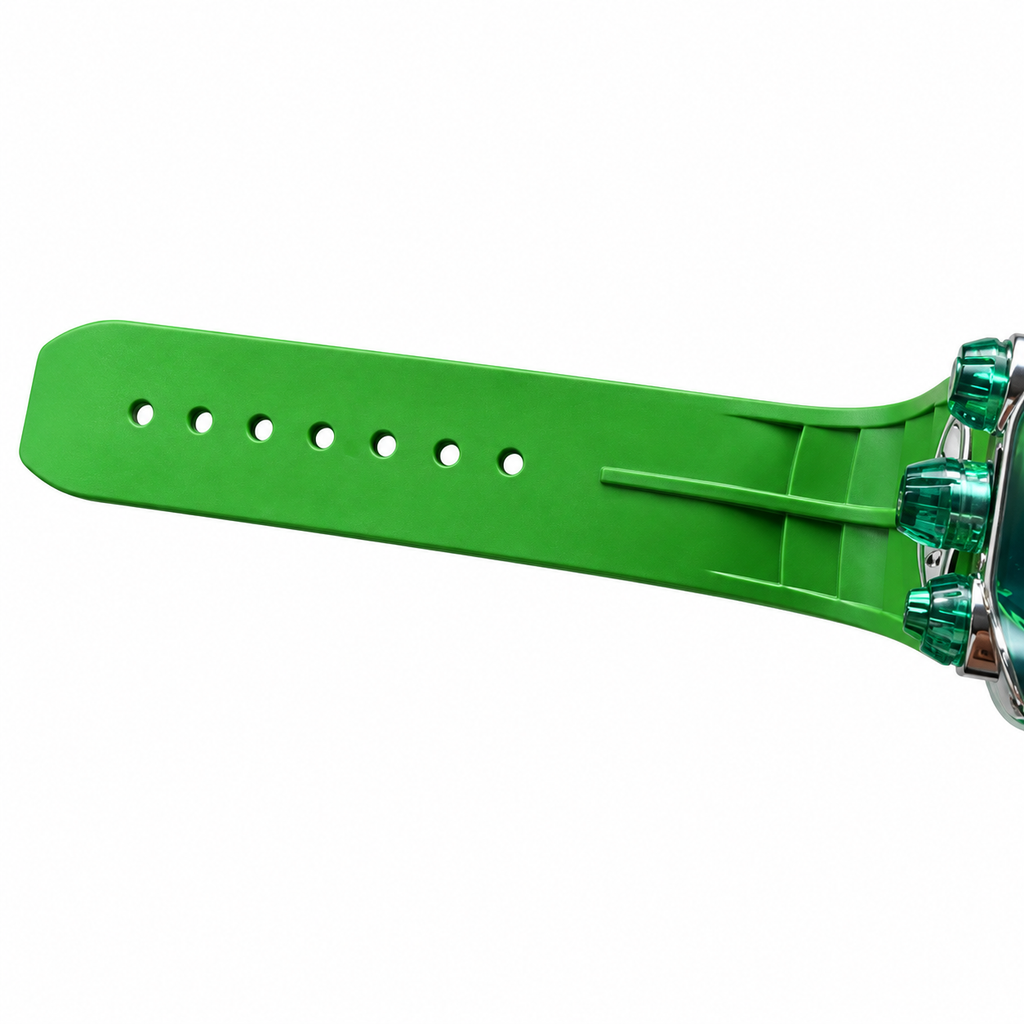 Jacob & Co. x Bugatti Chiron Full Green Sapphire Tourbillon Engine Green Rubber Watch