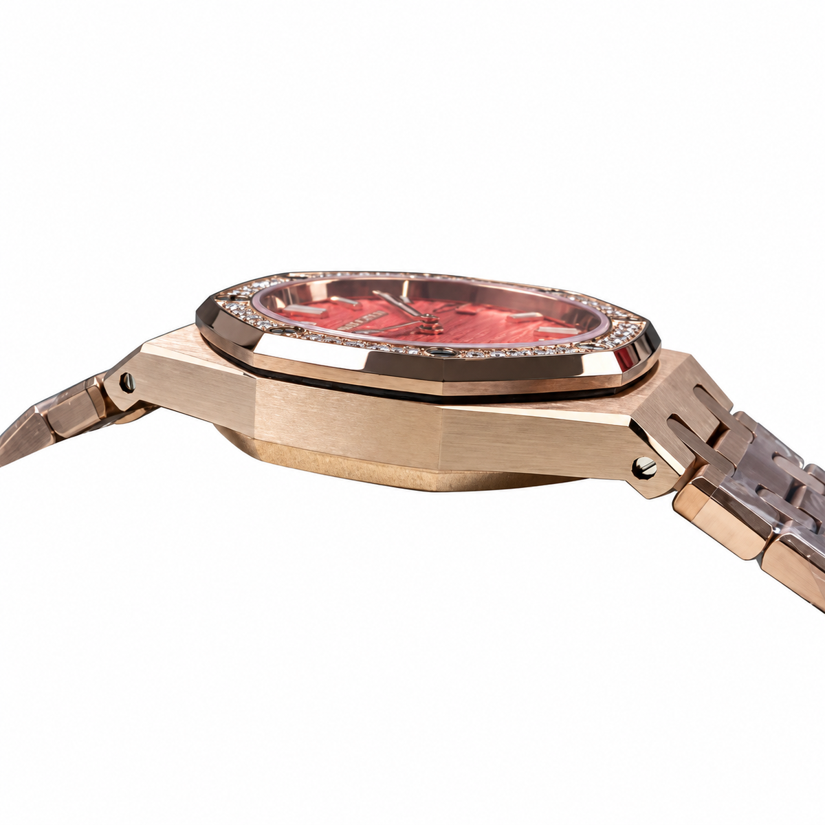 Audemars Piguet Royal Oak Lady – Rose Gold Salmon Dial Diamond Bezel