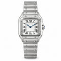 Cartier Santos Medium Steel White Dial Quartz Bracelet Watch – KDY