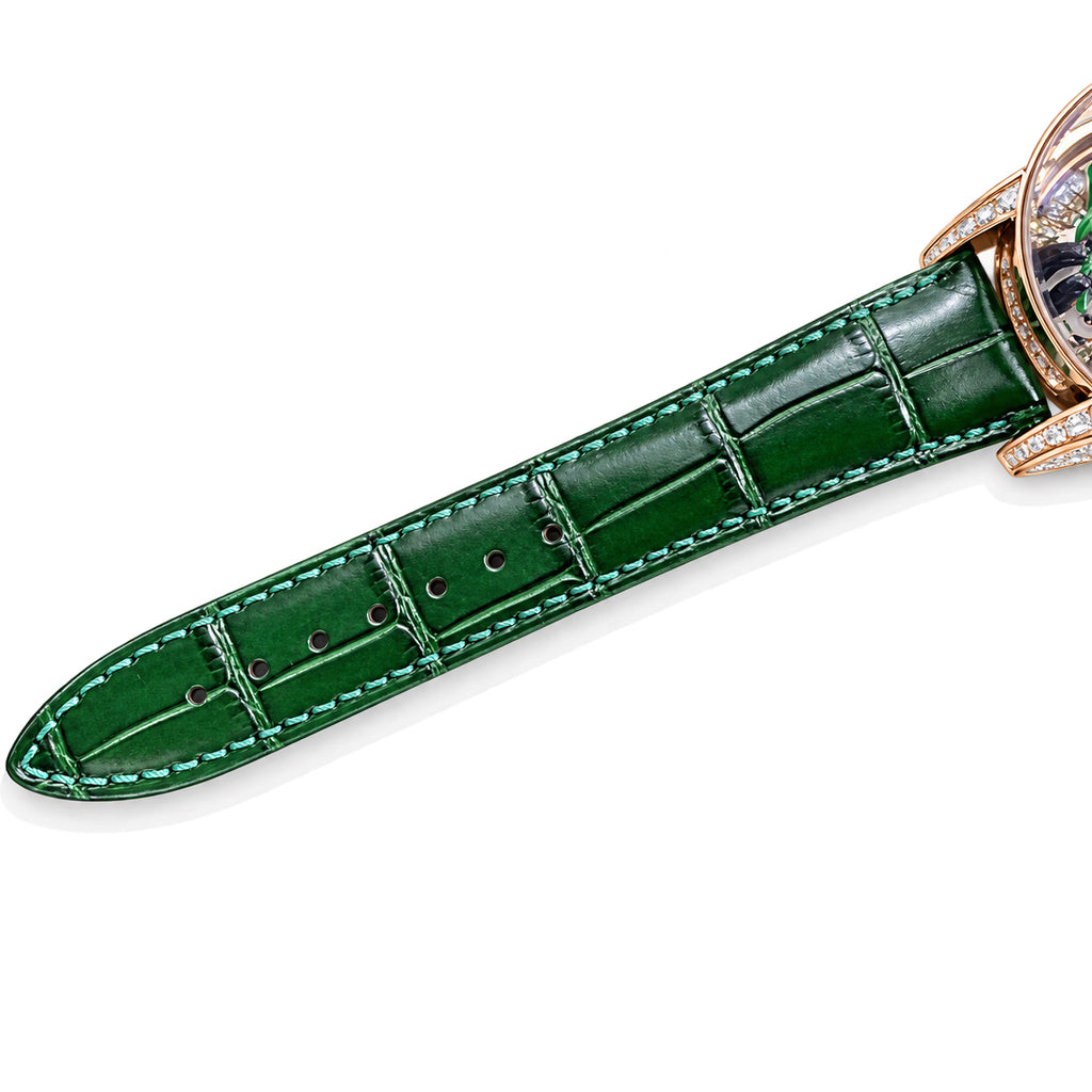 Jacob & Co. Astronomia Art Panda Rose Gold Diamond Jade Bamboo Tourbillon Green Watch