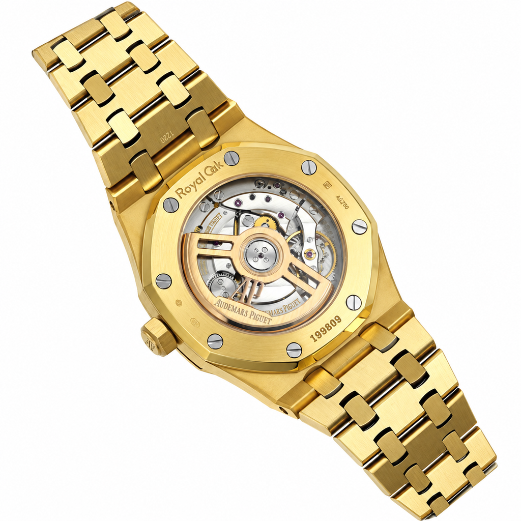 Audemars Piguet Royal Oak Yellow Gold Turquoise Tapisserie Date Watch