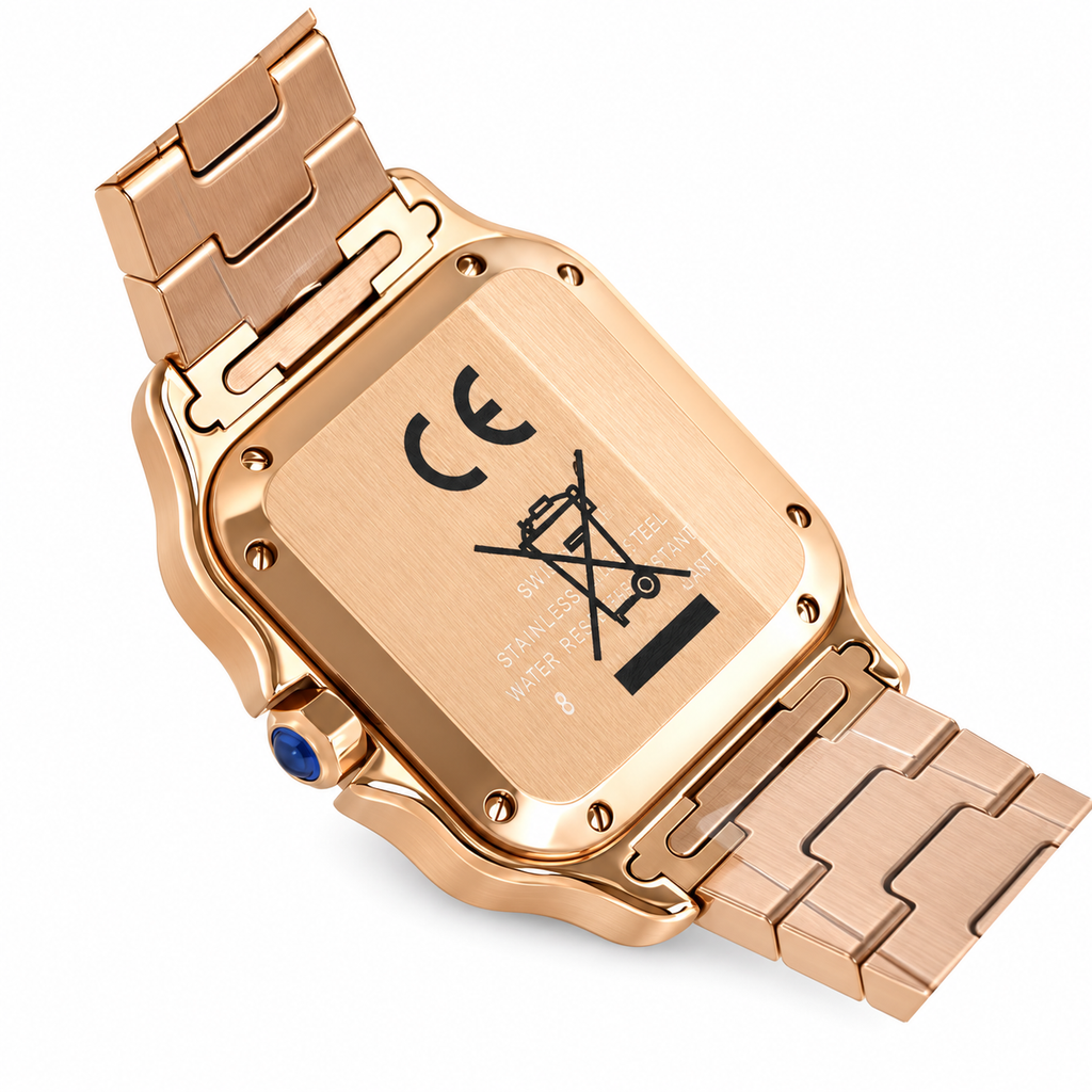 Cartier Santos de Cartier Automatic — 18K Rose Gold Bracelet Watch