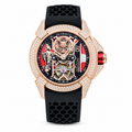 Jacob & Co. x CR7 Ronaldo Epic X Rose Gold Diamond Double Tourbillon Red Black Watch