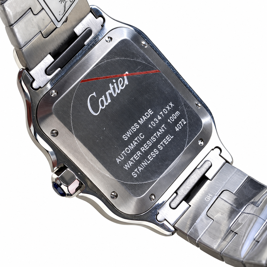 Cartier Santos Arabic Numerals Brown Dial Steel Watch – KDY