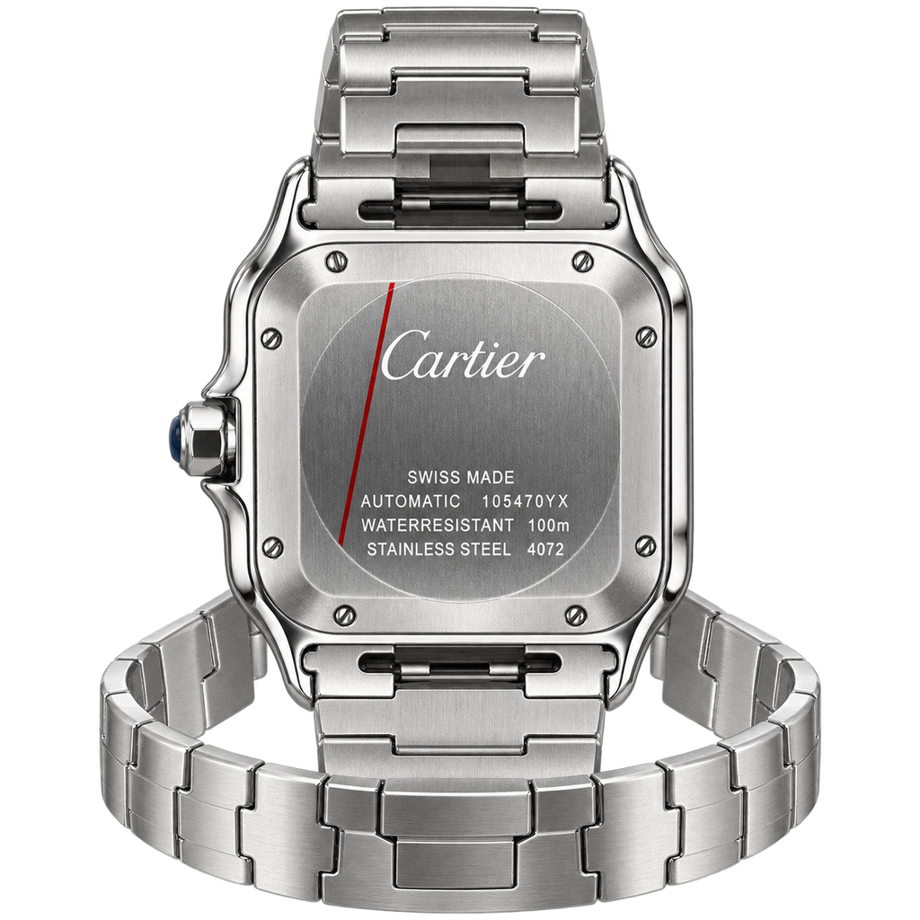Cartier Santos de Cartier Automatic — Steel, Grey Dial & Steel Bracelet, Extra Large