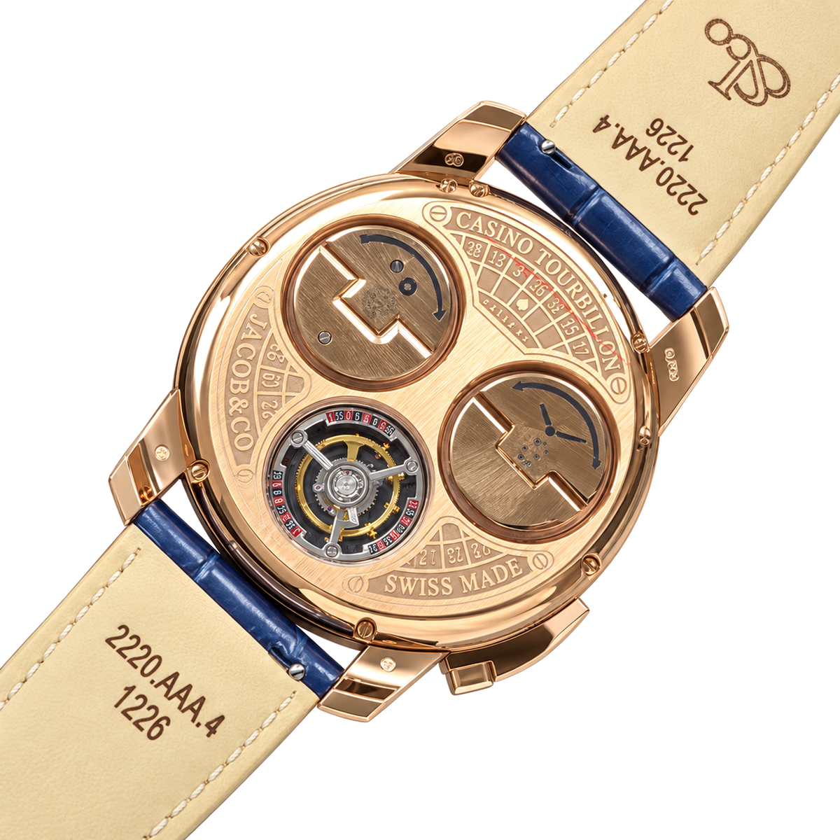 Jacob & Co. Casino Rose Gold Blue Sapphire Roulette Watch