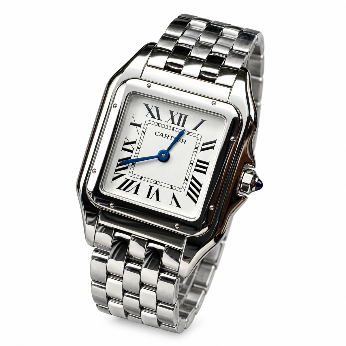 Cartier Panthère de Cartier — Stainless Steel, White Dial & Steel Bracelet, Large
