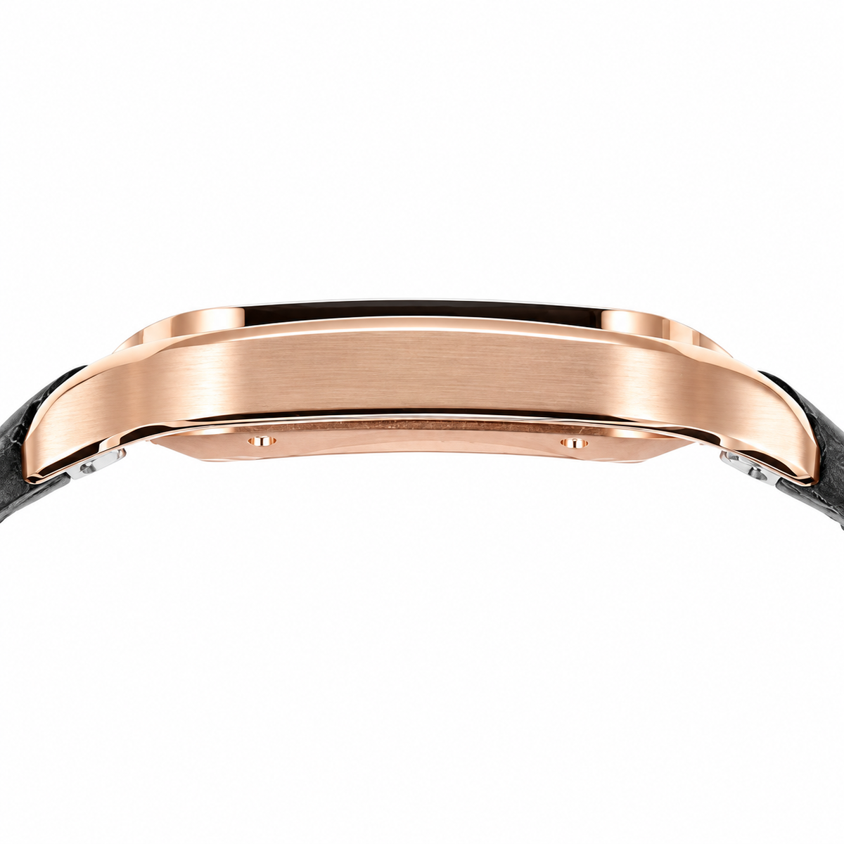 Cartier Santos de Cartier Automatic — 18K Rose Gold, White Dial & Black Alligator Strap