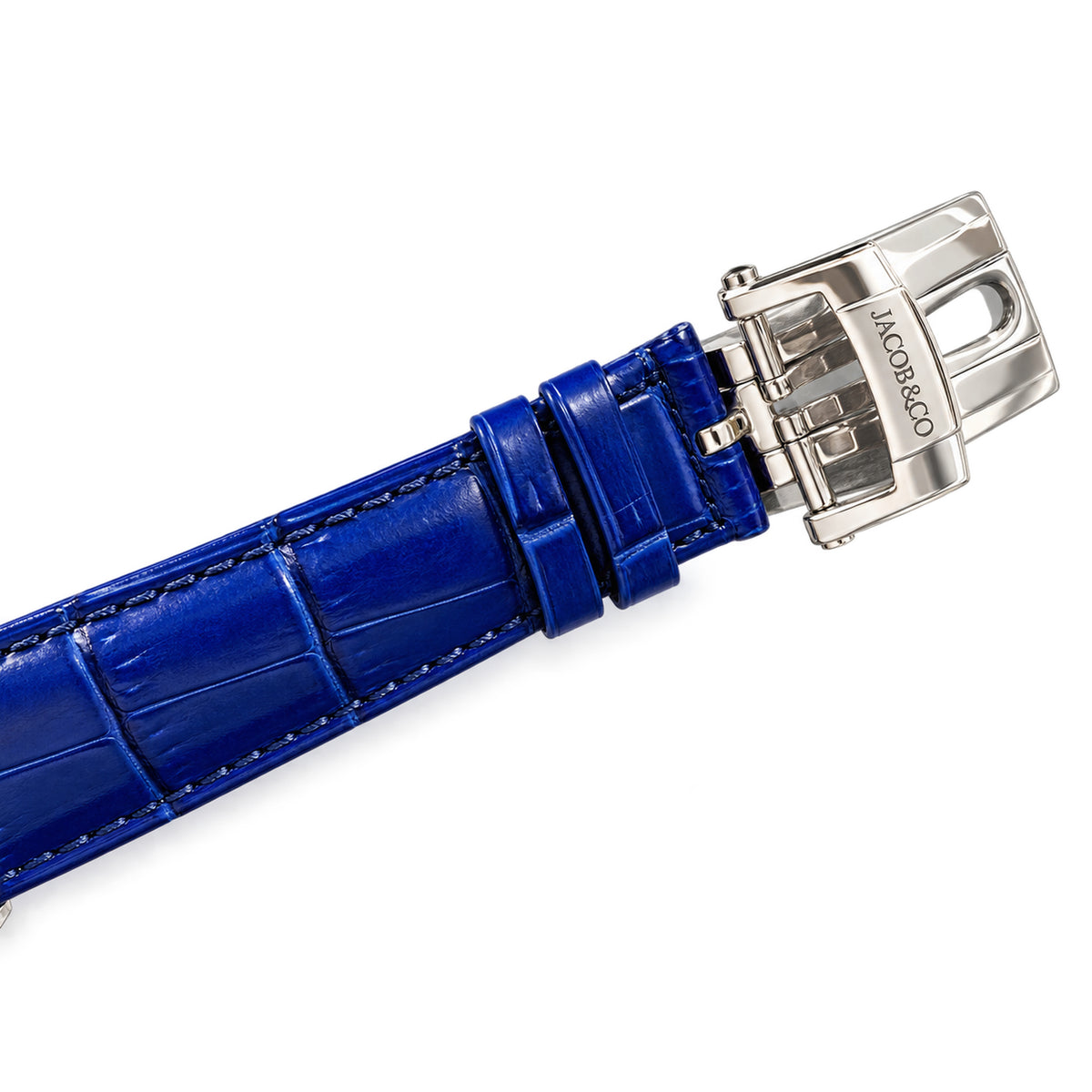Jacob & Co. Astronomia Dragon White Gold Diamond Tourbillon Sapphire Blue Leather Watch