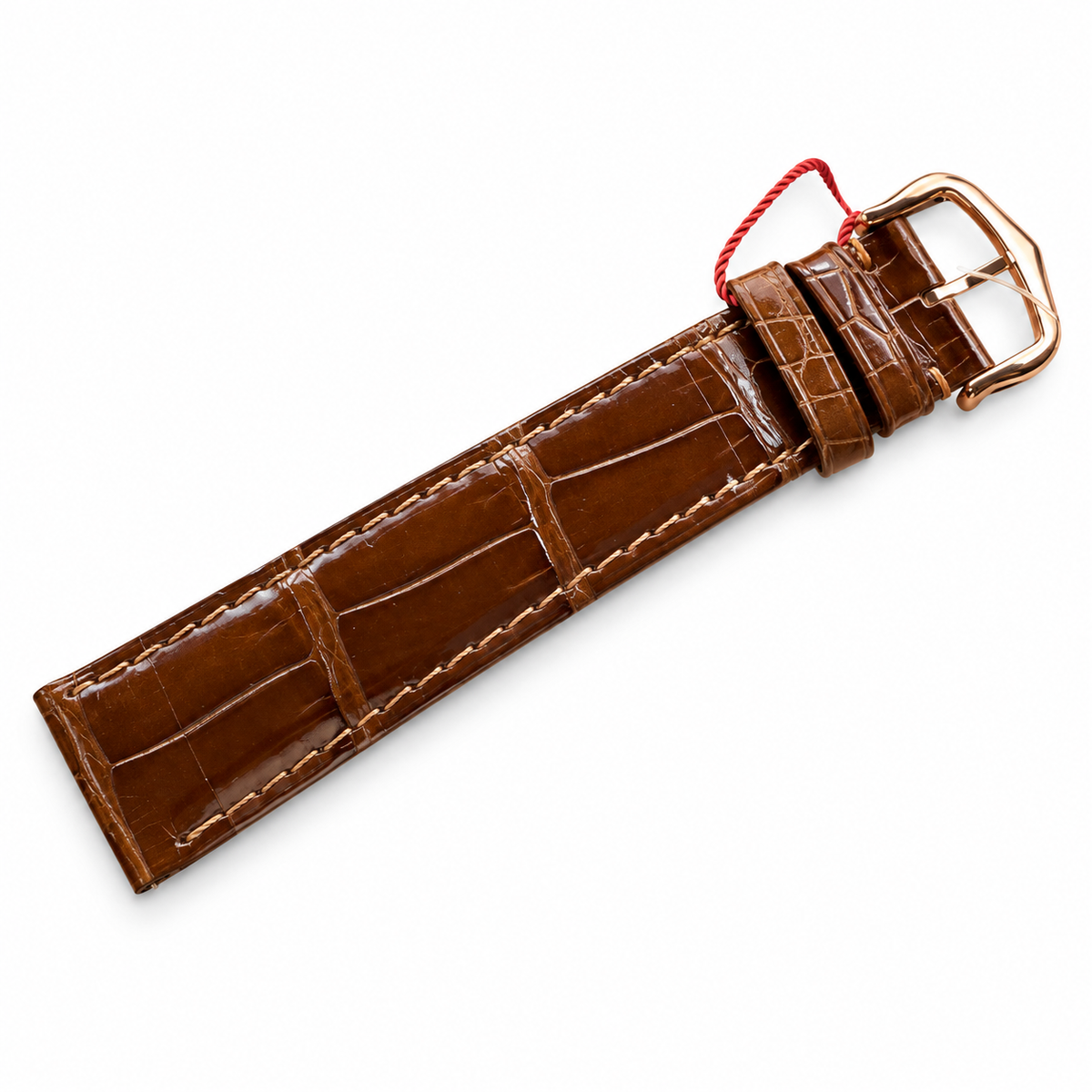 Cartier Tank Must Large — 18K Rose Gold, White Dial, Roman Numerals & Brown Alligator Strap, Women