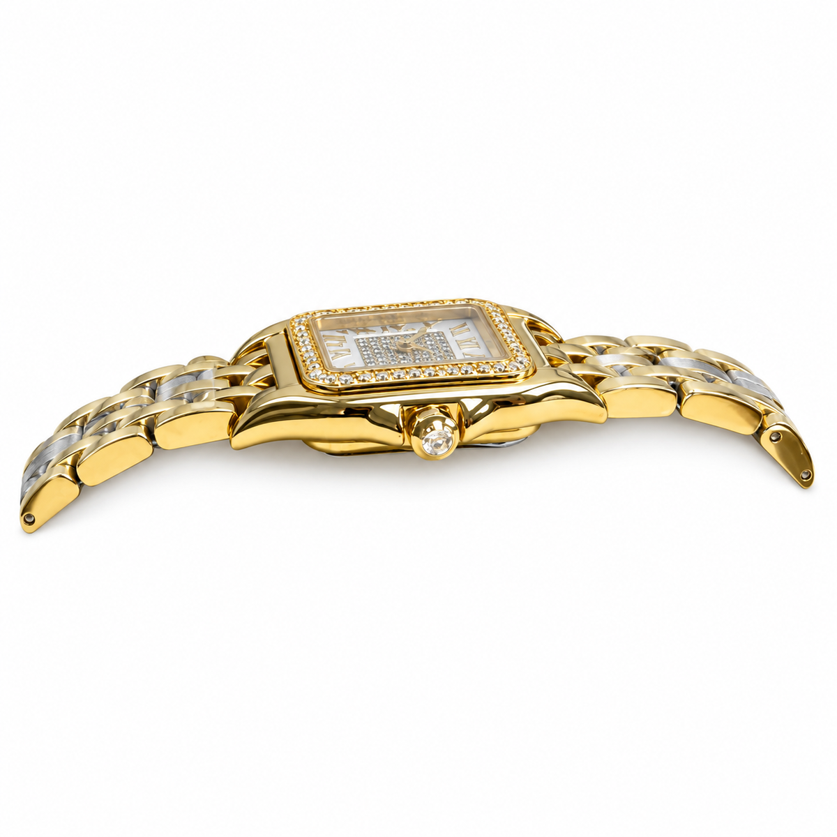 Cartier Panthère de Cartier Small — 18K Yellow Gold, Diamond Bezel, Pavé Dial & Yellow Gold Bracelet, Quartz