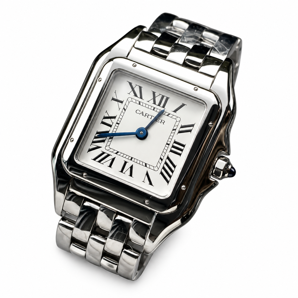 Cartier Panthère de Cartier Large — Steel, Silver Dial, Roman Numerals & Steel Bracelet, Quartz