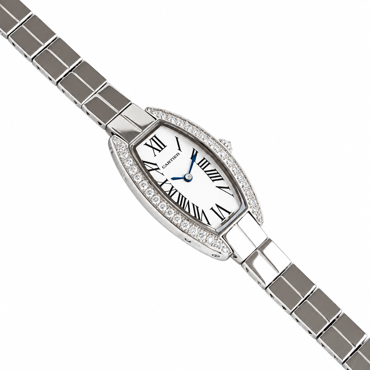 Cartier Lanières — Diamond Bezel, Two-Tone Gold & Steel Bracelet Watch