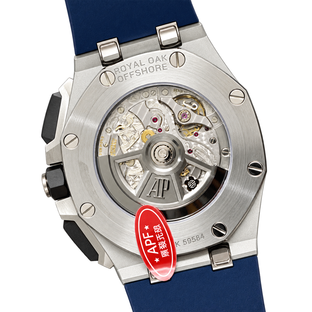 Audemars Piguet Royal Oak Offshore Chronograph Blue Dial White Sub-dials Rubber Strap Watch