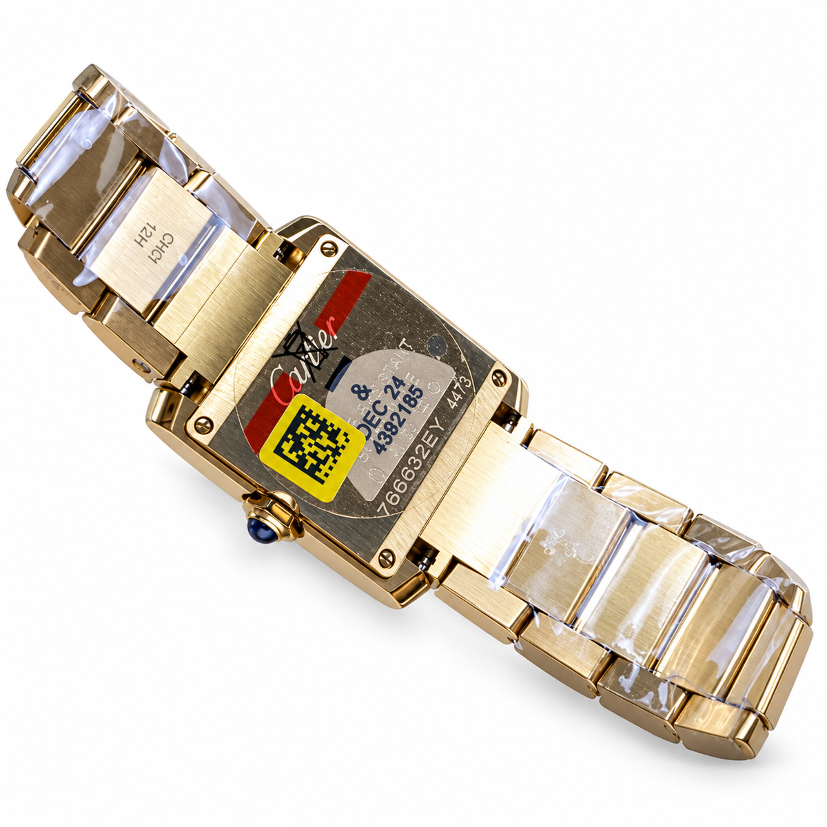Cartier Tank Française — 18K Yellow Gold, White Dial & Gold Bracelet, Small