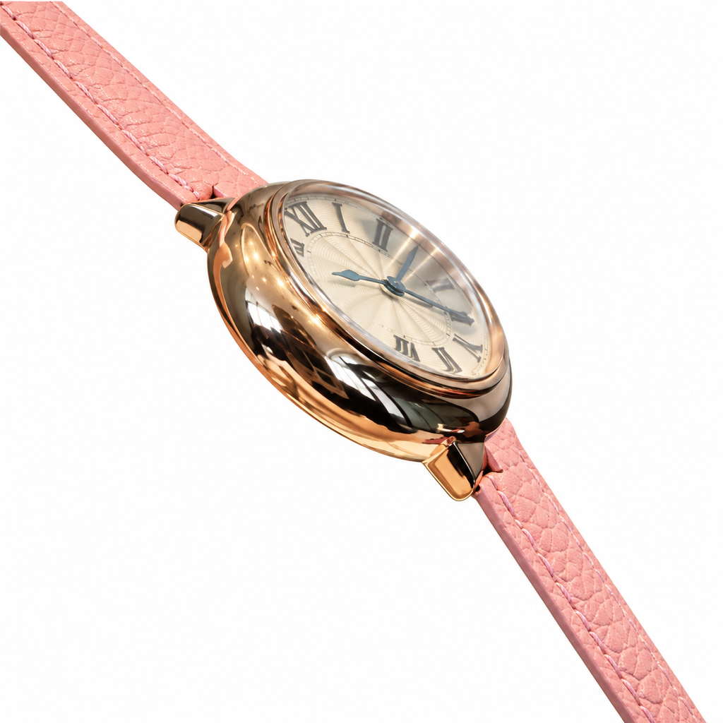 Cartier Ballon Bleu de Cartier — 18K Rose Gold, MOP Dial & Pink Leather Strap