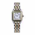 Cartier Panthère de Cartier Large — Steel & Yellow Gold, White Dial, Roman Numerals & Two-Tone Bracelet, Quartz