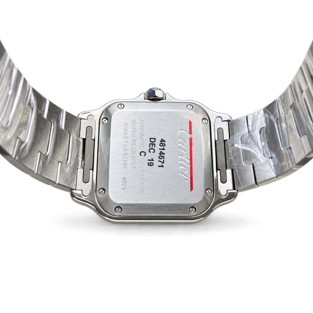 Cartier Santos Large Steel White Dial Automatic Bracelet Watch – KDY
