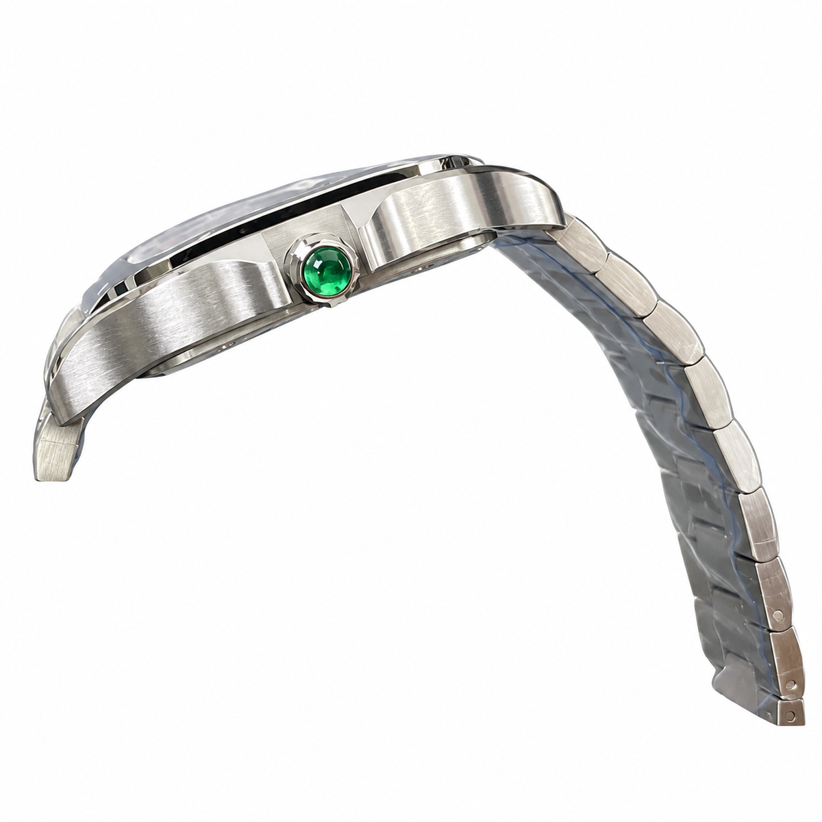 Cartier Santos Large Steel Green Skeleton Dial Automatic Bracelet Watch – KDY