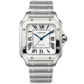 Cartier Santos Steel White Dial Automatic Bracelet Watch – KDY