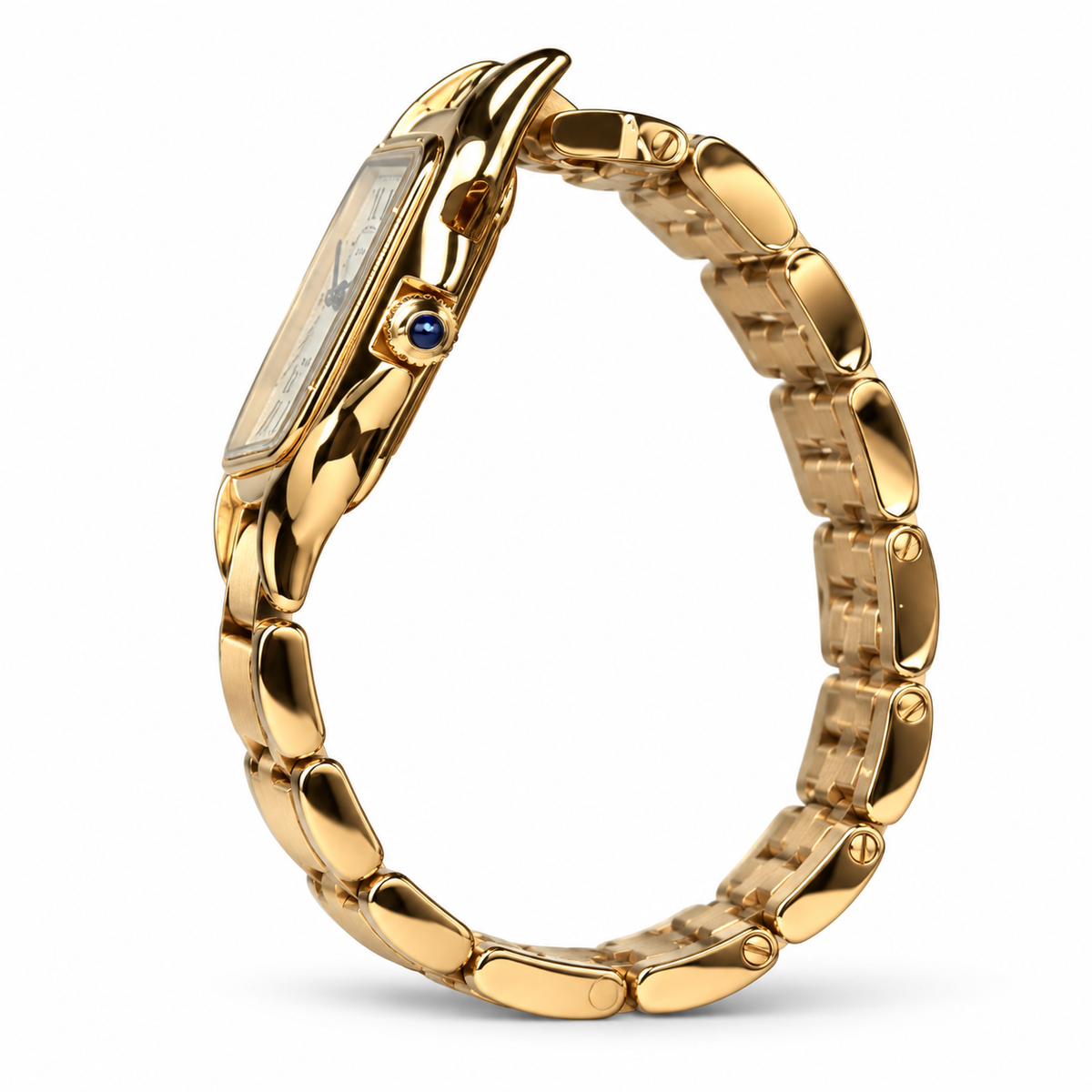 Cartier Panthère Large Yellow Gold White Dial Bracelet Watch – KDY