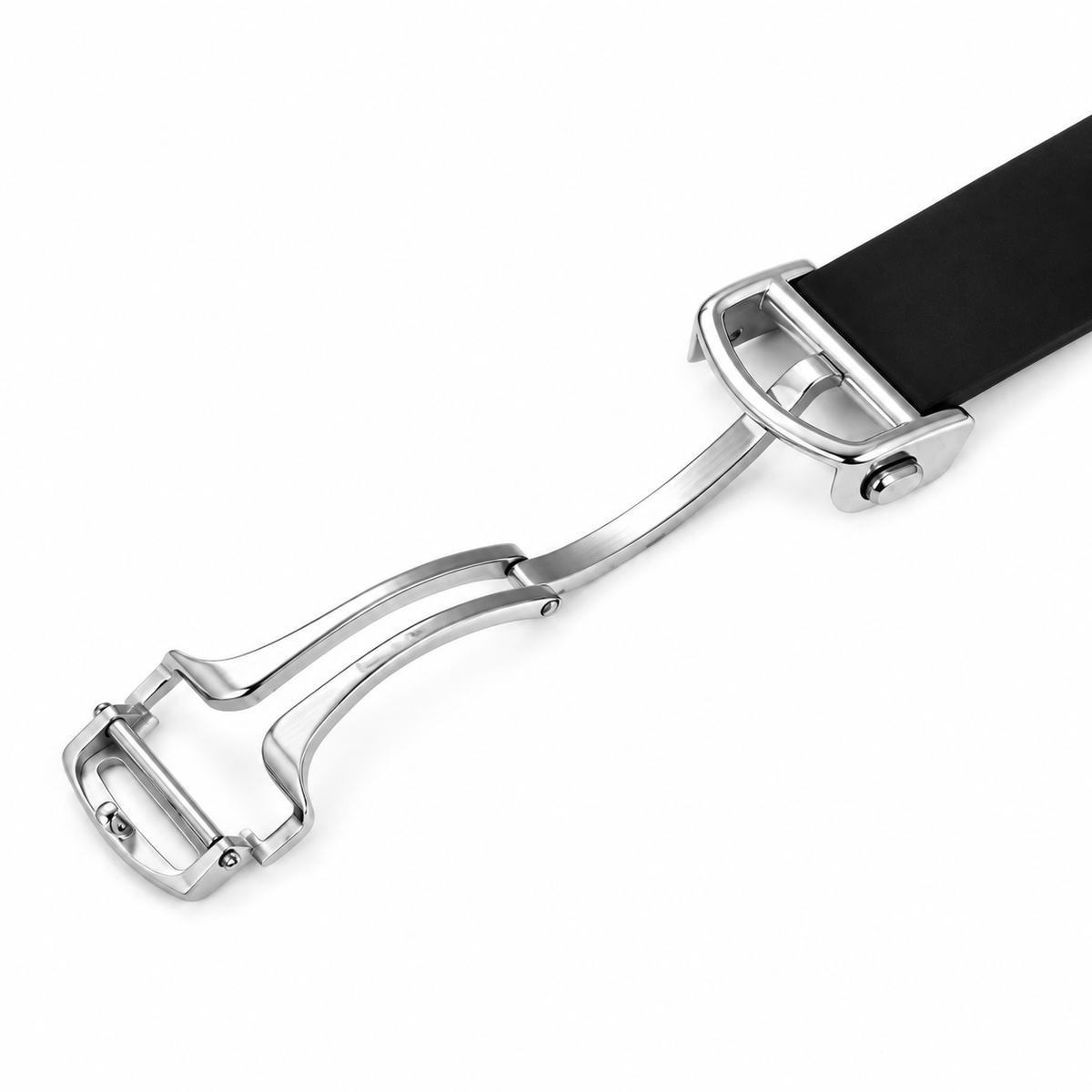 Cartier Santos de Cartier Automatic — Steel, Green Arabic Dial & Black Rubber Strap